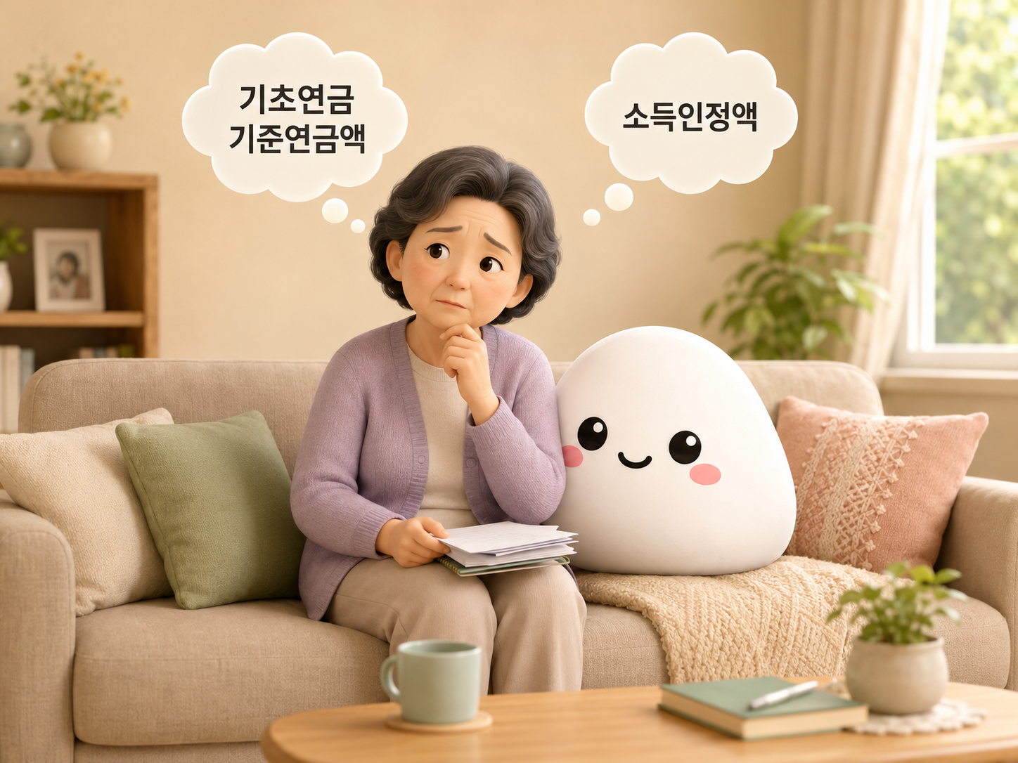 기초연금 기준연금액과 소득인정액 차이